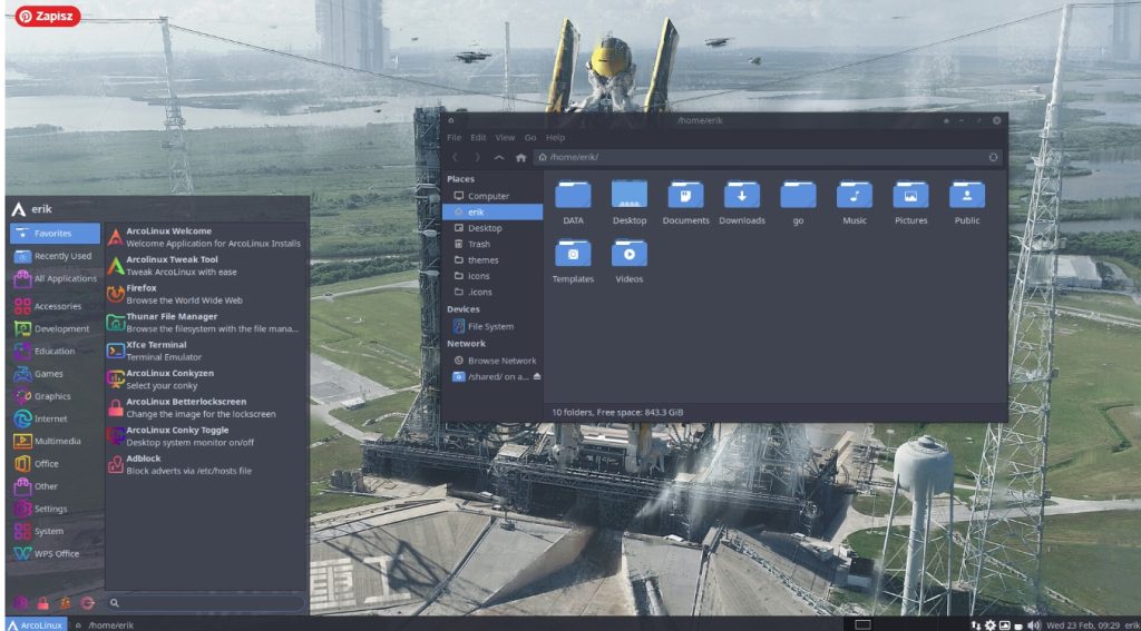 Pulpit systemu Arco Linux