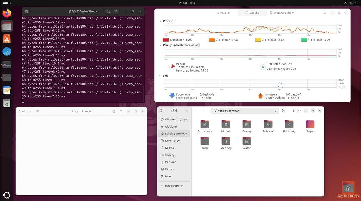 Podstawowe elementy Ubuntu Minimal