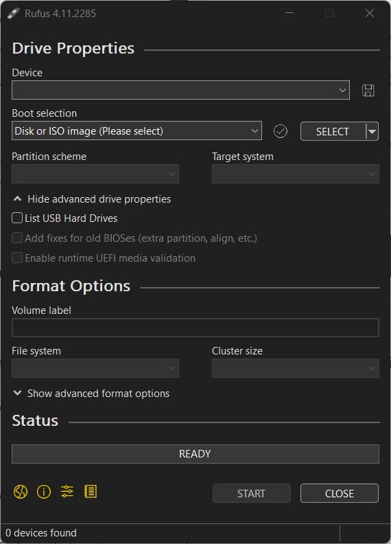 Rufus do tworzenia dysku rozruchowego z Linuksem Ubuntu