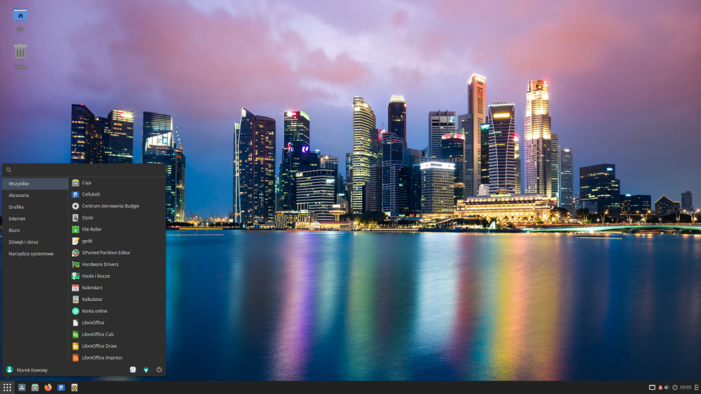 Przykładowy pulpit dystrybucji Linuksa Solus OS